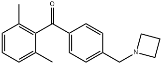 4'-AZETIDINOMETHYL-2,6-DIMETHYLBENZOPHENONE Struktur