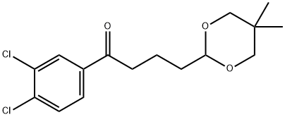 3',4'-DICHLORO-4-(5,5-DIMETHYL-1,3-DIOXAN-2-YL)BUTYROPHENONE Struktur