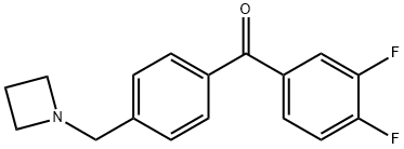 4'-AZETIDINOMETHYL-3,4-DIFLUOROBENZOPHENONE Struktur