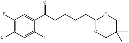 4'-CHLORO-2',5'-DIFLUORO-5-(5,5-DIMETHYL-1,3-DIOXAN-2-YL)VALEROPHENONE Struktur