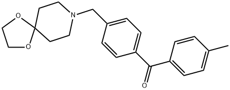 4'-[8-(1,4-DIOXA-8-AZASPIRO[4.5]DECYL)METHYL]-4-METHYL BENZOPHENONE Struktur