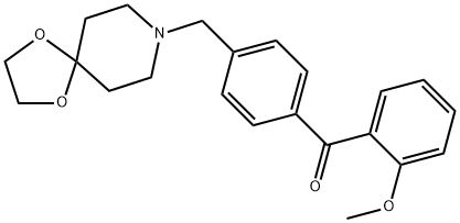 4'-[8-(1,4-DIOXA-8-AZASPIRO[4.5]DECYL)METHYL]-2-METHOXY BENZOPHENONE Struktur