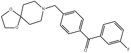 4'-[8-(1,4-DIOXA-8-AZASPIRO[4.5]DECYL)METHYL]-3-FLUOROBENZOPHENONE Struktur