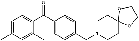 2,4-DIMETHYL-4'-[8-(1,4-DIOXA-8-AZASPIRO[4.5]DECYL)METHYL]BENZOPHENONE Struktur