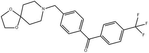 4'-[8-(1,4-DIOXA-8-AZASPIRO[4.5]DECYL)METHYL]-4-TRIFLUOROMETHYLBENZOPHENONE Struktur