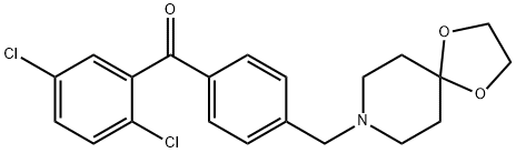 2,5-DICHLORO-4'-[8-(1,4-DIOXA-8-AZASPIRO[4.5]DECYL)METHYL]BENZOPHENONE Struktur