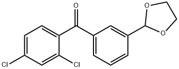 2,4-DICHLORO-3'-(1,3-DIOXOLAN-2-YL)BENZOPHENONE Struktur