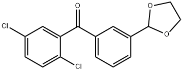 2,5-DICHLORO-3'-(1,3-DIOXOLAN-2-YL)BENZOPHENONE Struktur