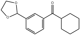 CYCLOHEXYL 3-(1,3-DIOXOLAN-2-YL)PHENYL KETONE Struktur