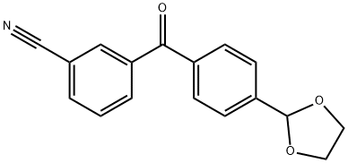 3-CYANO-4'-(1,3-DIOXOLAN-2-YL)BENZOPHENONE Struktur