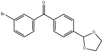 3-BROMO-4'-(1,3-DIOXOLAN-2-YL)BENZOPHENONE Struktur