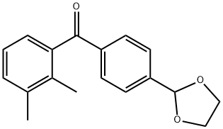 2,3-DIMETHYL-4'-(1,3-DIOXOLAN-2-YL)BENZOPHENONE Struktur