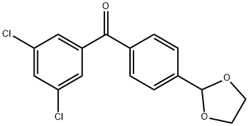 3,5-DICHLORO-4'-(1,3-DIOXOLAN-2-YL)BENZOPHENONE Struktur