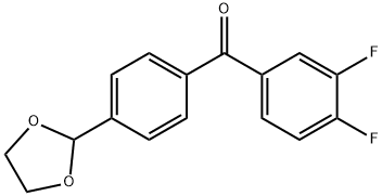 3,4-DIFLUORO-4'-(1,3-DIOXOLAN-2-YL)BENZOPHENONE Struktur