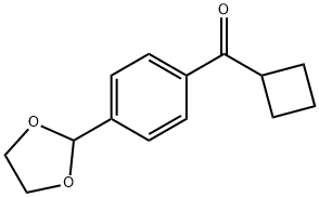 CYCLOBUTYL 4-(1,3-DIOXOLAN-2-YL)PHENYL KETONE Struktur