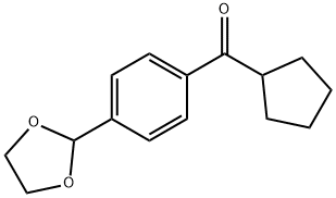 CYCLOPENTYL 4-(1,3-DIOXOLAN-2-YL)PHENYL KETONE Struktur