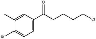 1-(4-BROMO-3-METHYLPHENYL)-5-CHLORO-1-OXOPENTANE Struktur