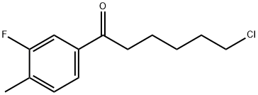 6-CHLORO-1-(3-FLUORO-4-METHYLPHENYL)-1-OXOHEXANE Struktur