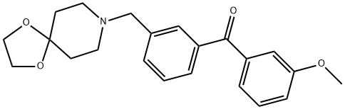 3-[8-(1,4-DIOXA-8-AZASPIRO[4.5]DECYL)METHYL]-3'-METHOXY BENZOPHENONE Struktur