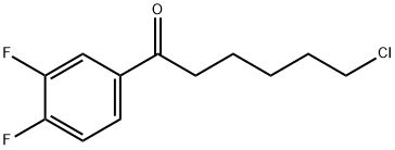 6-CHLORO-1-(3,4-DIFLUOROPHENYL)-1-OXOHEXANE Struktur