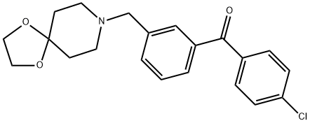 4'-CHLORO-3-[8-(1,4-DIOXA-8-AZASPIRO[4.5]DECYL)METHYL]BENOZPHENONE Struktur