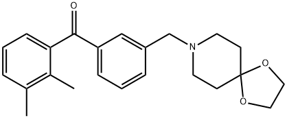 2,3-DIMETHYL-3'-[8-(1,4-DIOXA-8-AZASPIRO[4.5]DECYL)METHYL]BENZOPHENONE Struktur