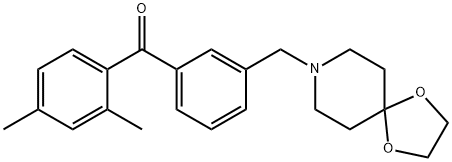 2,4-DIMETHYL-3'-[8-(1,4-DIOXA-8-AZASPIRO[4.5]DECYL)METHYL]BENZOPHENONE Struktur