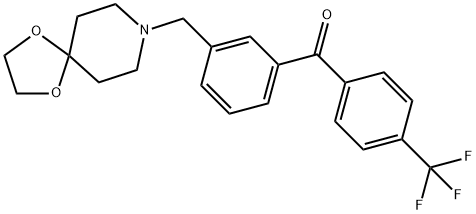 3-[8-(1,4-DIOXA-8-AZASPIRO[4.5]DECYL)METHYL]-4'-TRIFLUOROBENZOPHENONE Struktur