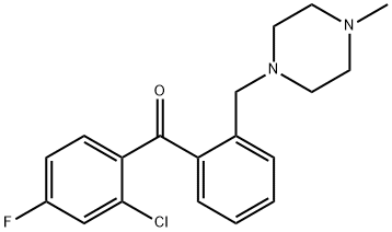 2-CHLORO-4-FLUORO-2'-(4-METHYLPIPERAZINOMETHYL) BENZOPHENONE Struktur