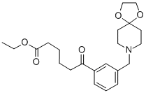 ETHYL 6-[3-[8-(1,4-DIOXA-8-AZASPIRO[4.5]DECYL)METHYL]PHENYL]-6-OXOHEXANOATE Struktur