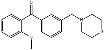 2-METHOXY-3'-THIOMORPHOLINOMETHYL BENZOPHENONE Struktur