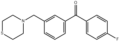 4'-FLUORO-3-THIOMORPHOLINOMETHYL BENZOPHENONE Struktur