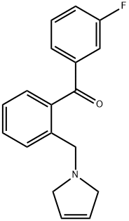 3'-FLUORO-2-(3-PYRROLINOMETHYL) BENZOPHENONE Struktur