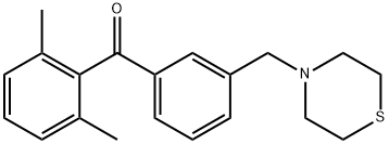 2,6-DIMETHYL-3'-THIOMORPHOLINOMETHYL BENZOPHENONE Struktur