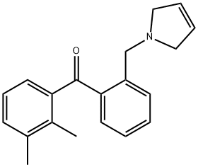 2,3-DIMETHYL-2'-(3-PYRROLINOMETHYL) BENZOPHENONE Struktur