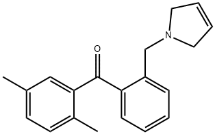 2,5-DIMETHYL-2'-(3-PYRROLINOMETHYL) BENZOPHENONE Struktur