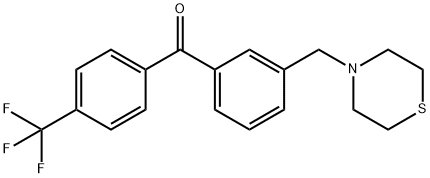 3-THIOMORPHOLINOMETHYL-4'-TRIFLUOROMETHYLBENZOPHENONE Struktur