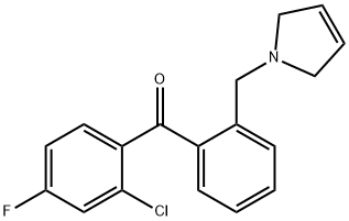 2-CHLORO-4-FLUORO-2'-(3-PYRROLINOMETHYL) BENZOPHENONE Struktur