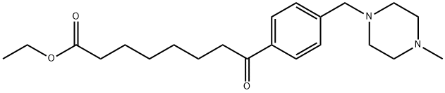 ETHYL 8-[4-(4-METHYLPIPERAZINOMETHYL)PHENYL]-8-OXOOCTANOATE Struktur