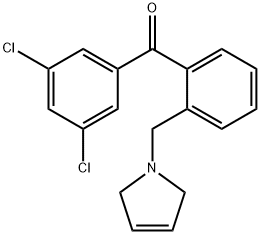 3,5-DICHLORO-2'-(3-PYRROLINOMETHYL) BENZOPHENONE Struktur