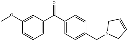 3-METHOXY-4'-(3-PYRROLINOMETHYL) BENZOPHENONE Struktur