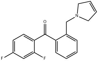 2,4-DIFLUORO-2'-(3-PYRROLINOMETHYL) BENZOPHENONE Struktur