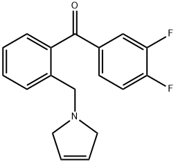 3,4-DIFLUORO-2'-(3-PYRROLINOMETHYL) BENZOPHENONE Struktur