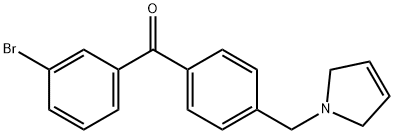 3-BROMO-4'-(3-PYRROLINOMETHYL) BENZOPHENONE Struktur