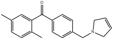 2,5-DIMETHYL-4'-(3-PYRROLINOMETHYL) BENZOPHENONE Struktur