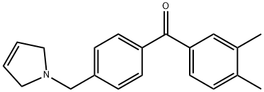 3,4-DIMETHYL-4'-(3-PYRROLINOMETHYL) BENZOPHENONE Struktur