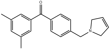 3,5-DIMETHYL-4'-(3-PYRROLINOMETHYL) BENZOPHENONE Struktur