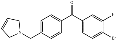 4-BROMO-3-FLUORO-4'-(3-PYRROLINOMETHYL) BENZOPHENONE Struktur