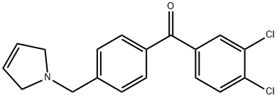 3,4-DICHLORO-4'-(3-PYRROLINOMETHYL) BENZOPHENONE Struktur