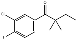 3'-CHLORO-2,2-DIMETHYL-4'-FLUOROBUTYROPHENONE Struktur